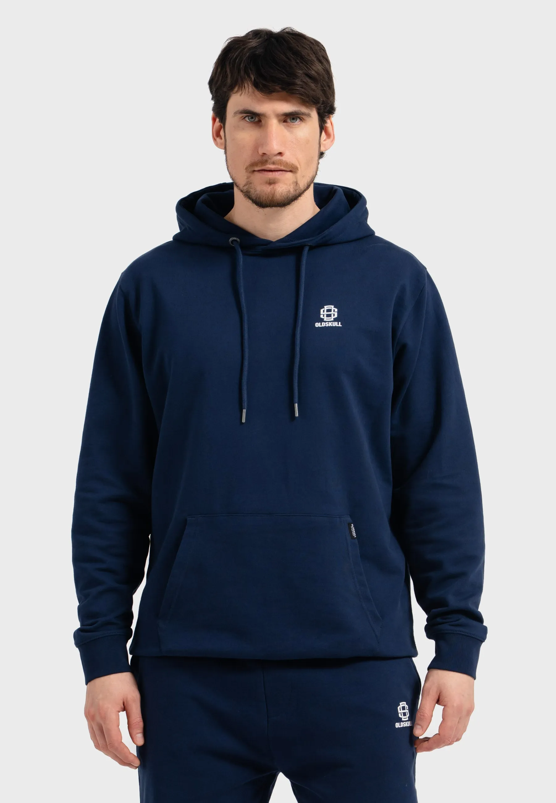 Oldskull Iconic Logo Tracksuit Jogger Hoodie Navy Blue