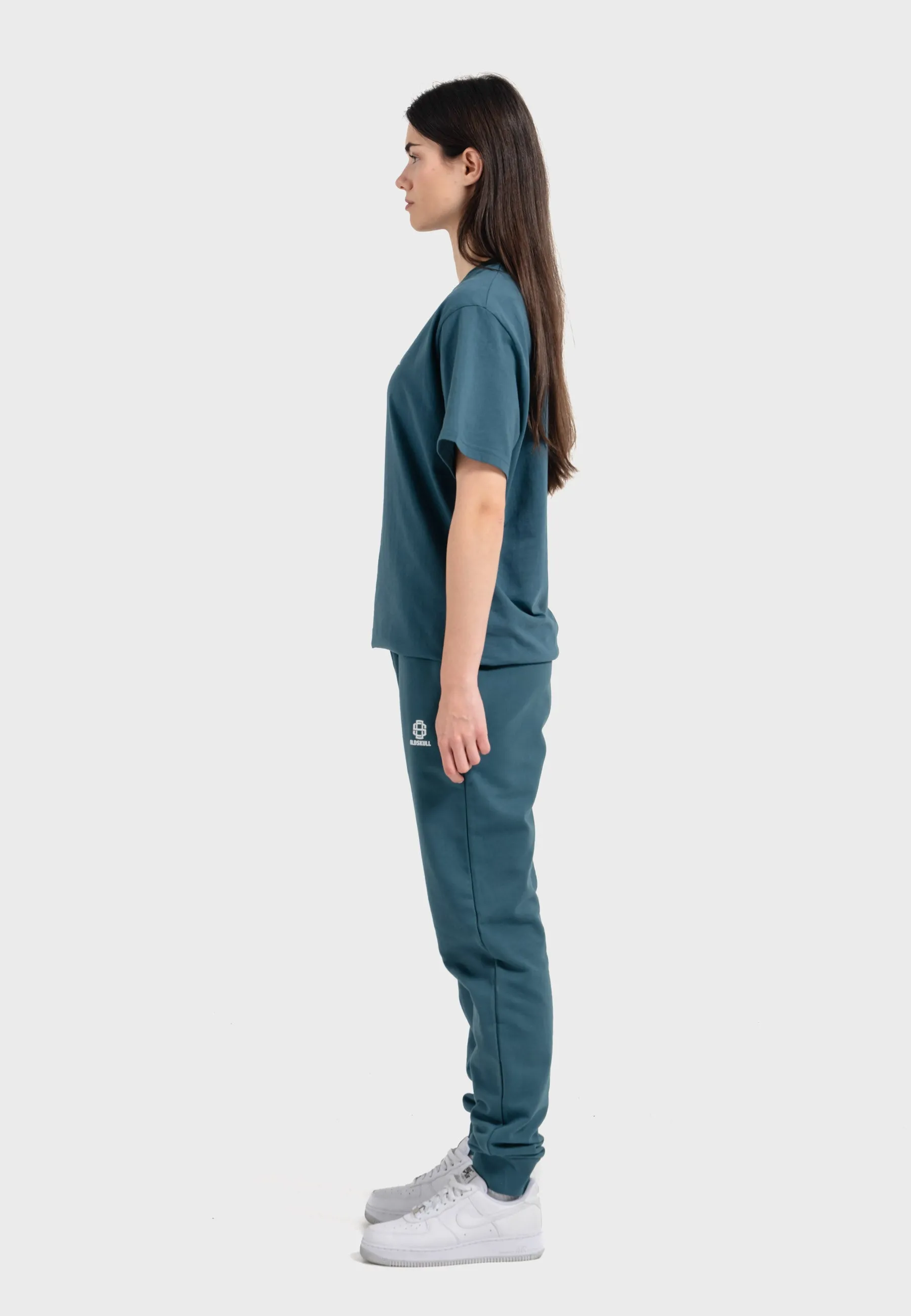 Oldskull Iconic Logo Tracksuit Jogger T-Shirt Dark Green