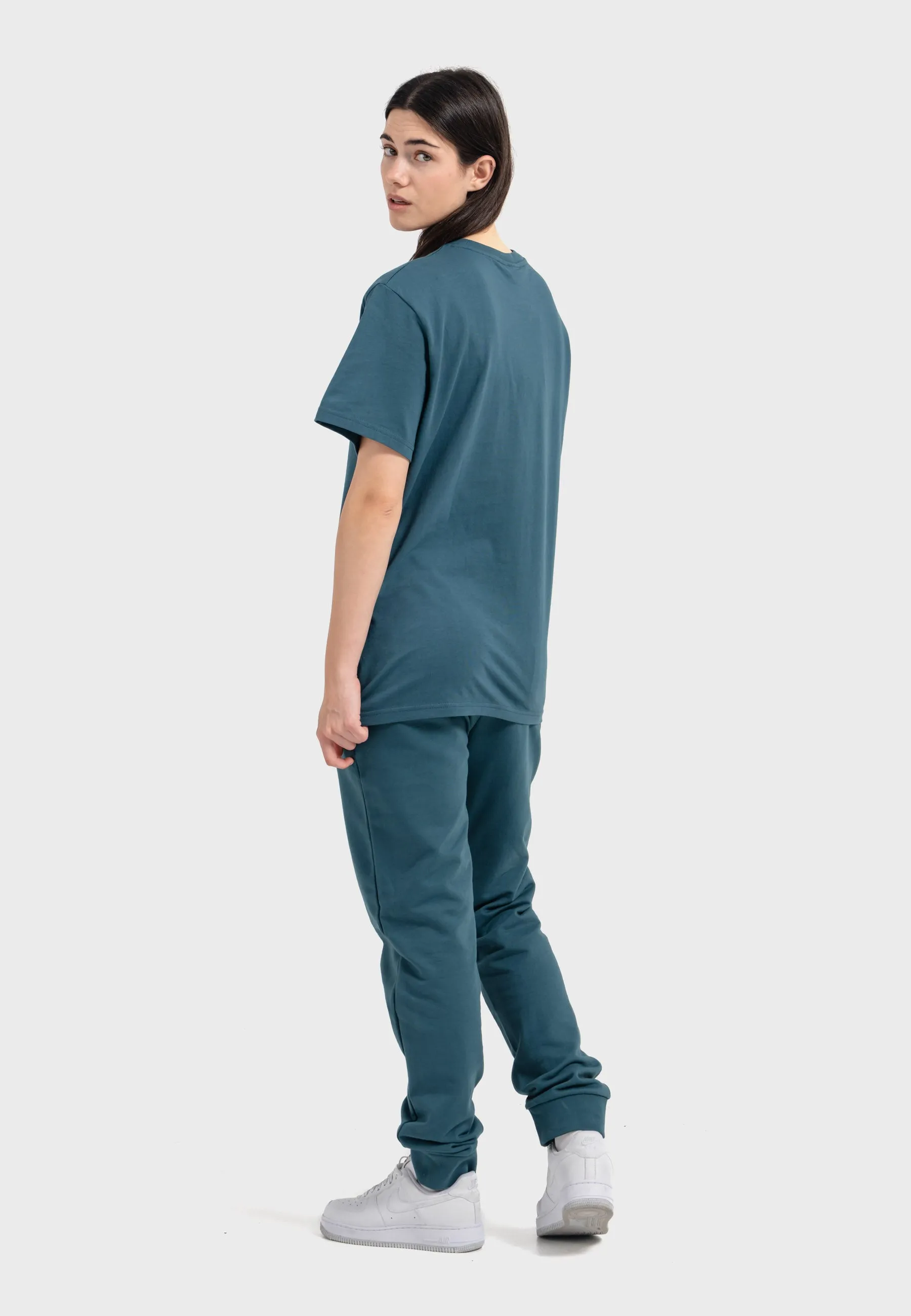 Oldskull Iconic Logo Tracksuit Jogger T-Shirt Dark Green