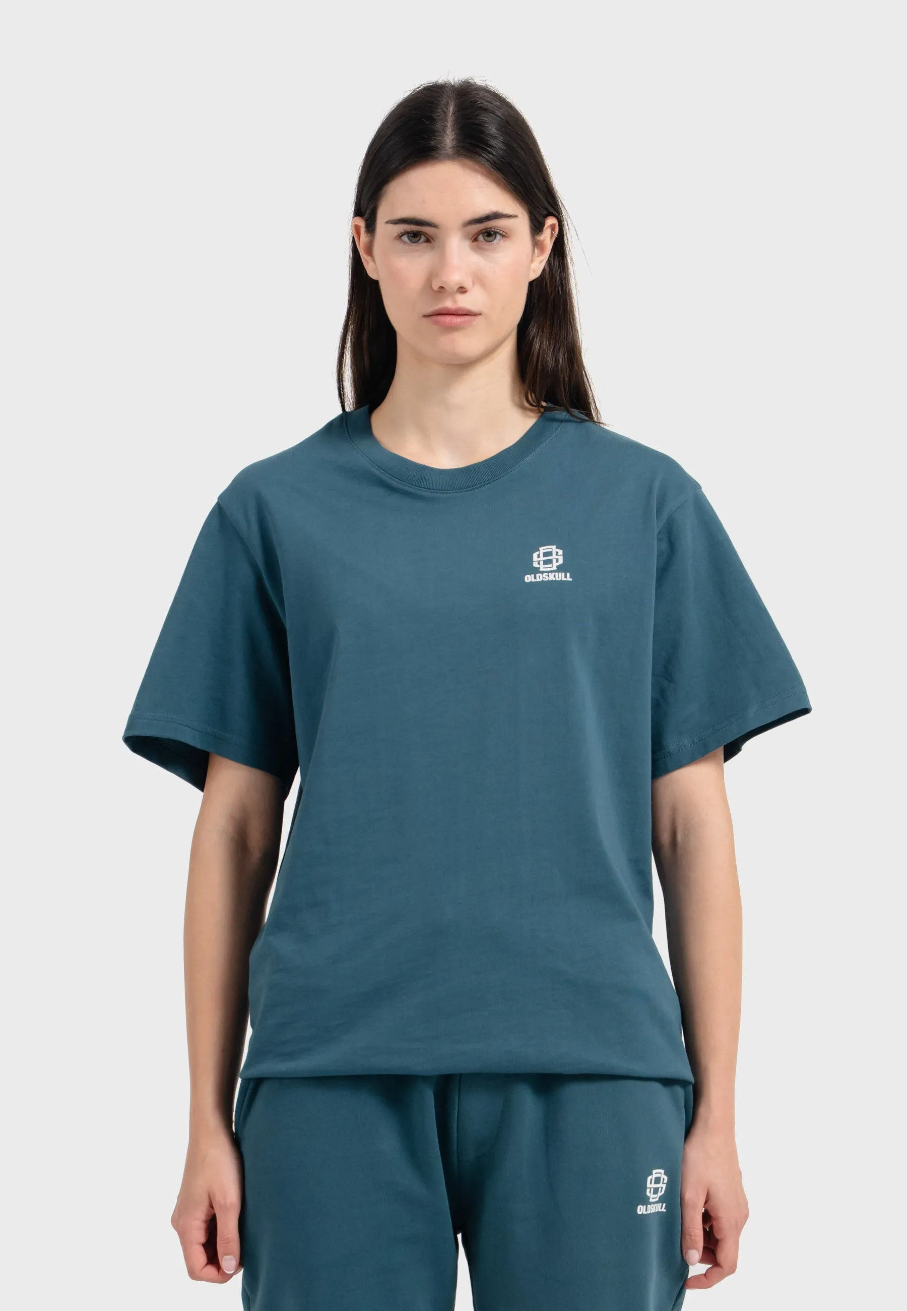 Oldskull Iconic Logo Tracksuit Jogger T-Shirt Dark Green