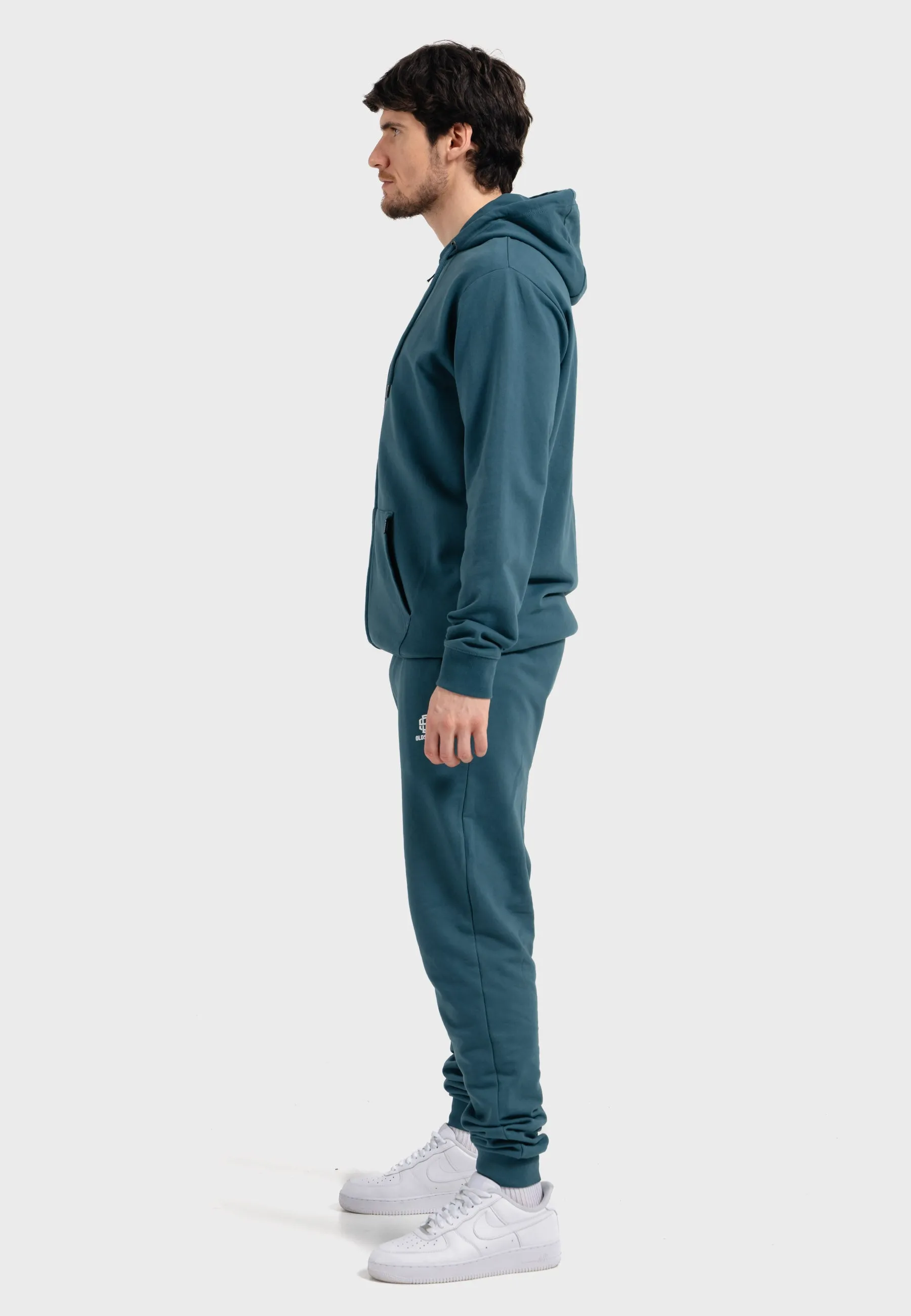 Oldskull Iconic Logo Tracksuit Jogger Zip-Hoodie Dark Green