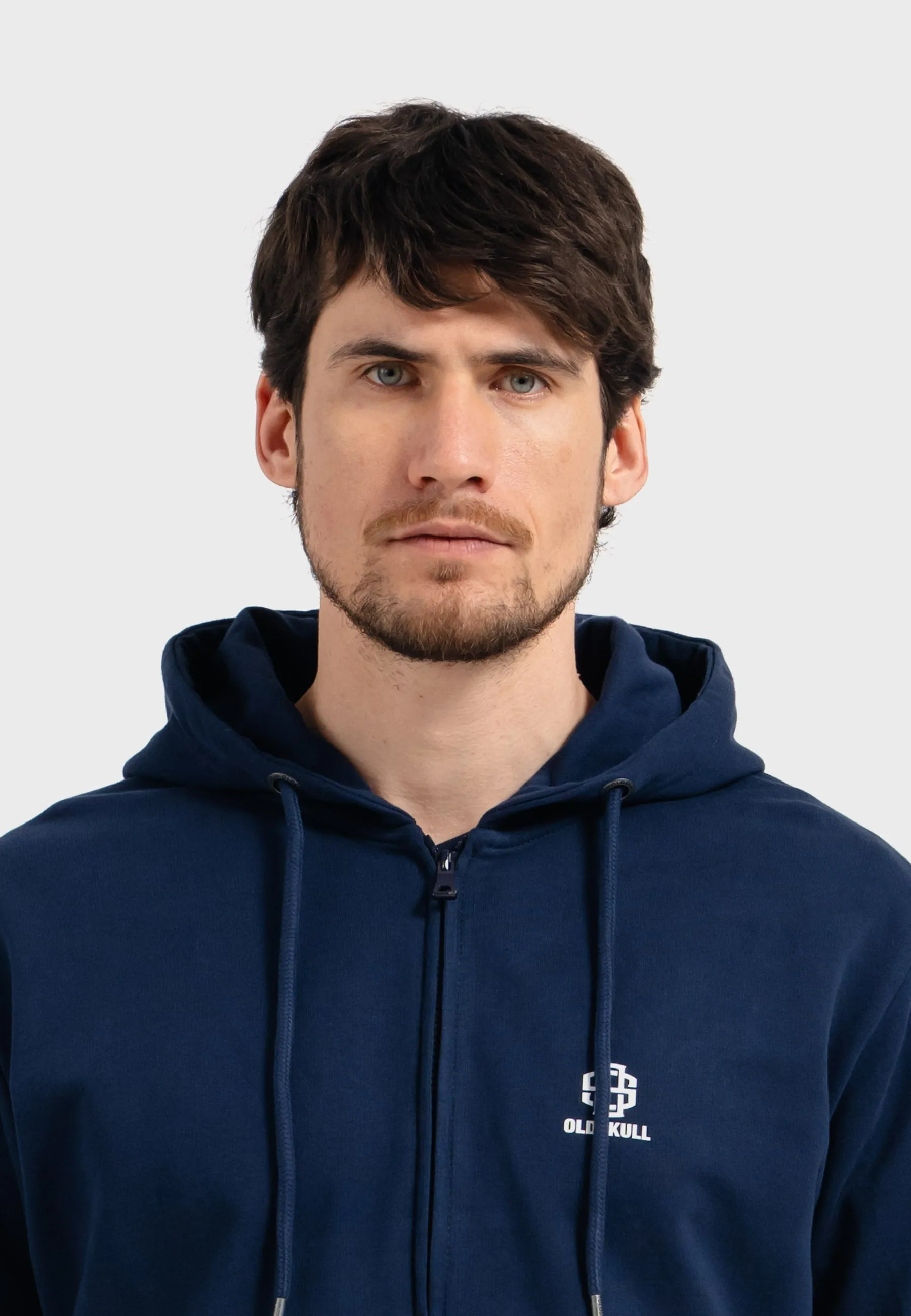 Oldskull Iconic Logo Tracksuit Jogger Zip-Hoodie Navy Blue