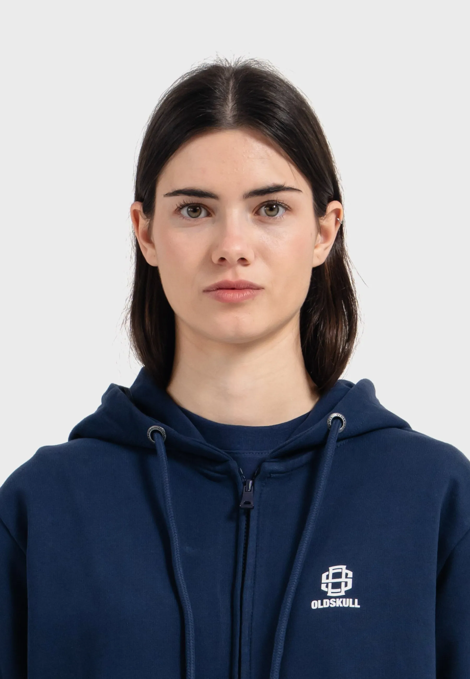 Oldskull Iconic Logo Tracksuit Jogger Zip-Hoodie Navy Blue