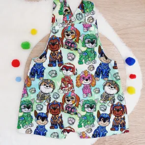 PAW PATROL print Overalls, Baby Overalls, Short Leg Romper, Size 1