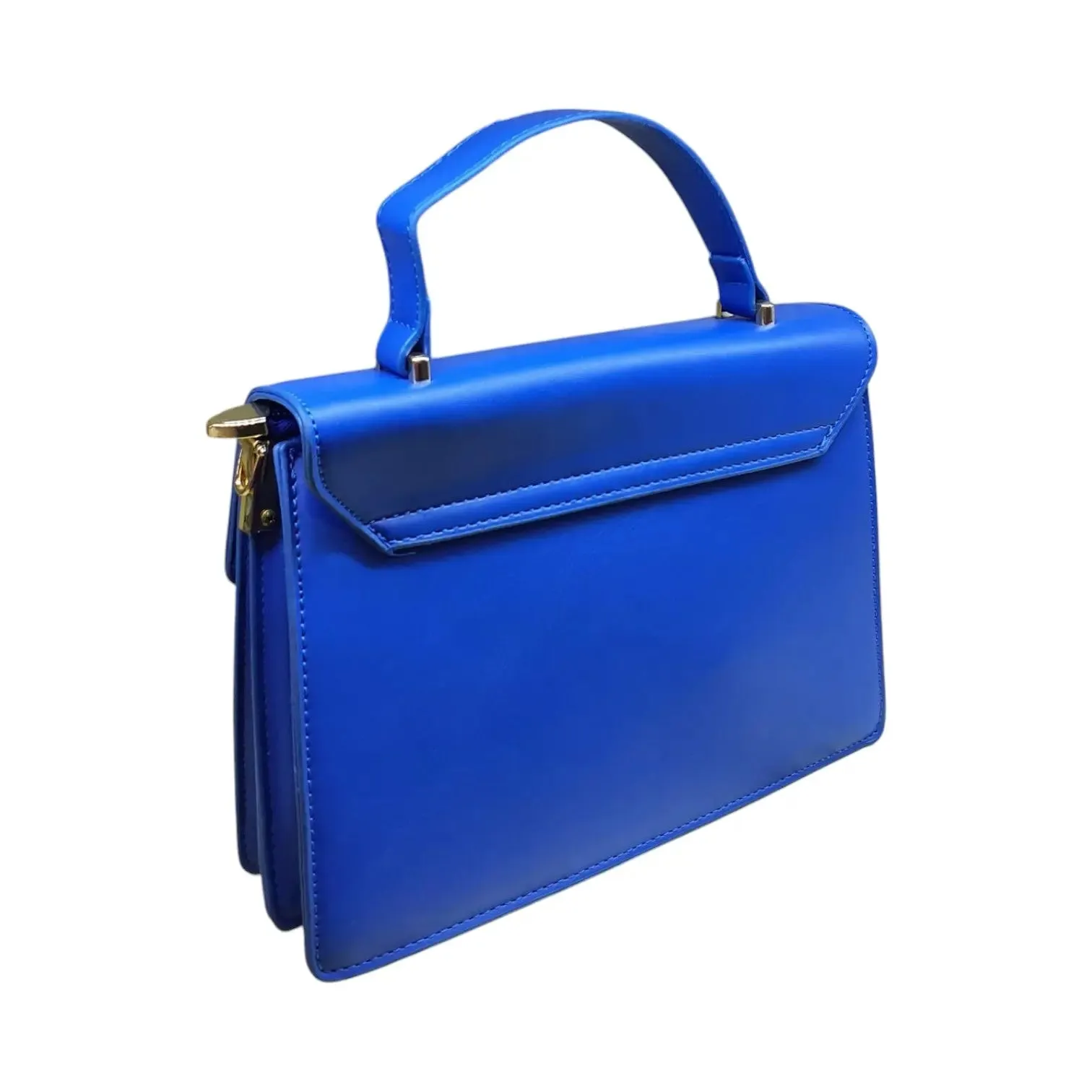 Pleated Shoulder Bag with "M" Logo