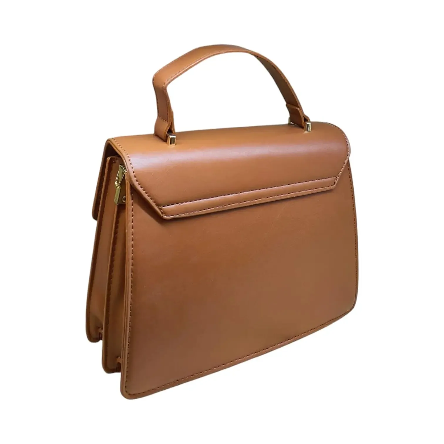 Pleated Shoulder Bag with "M" Logo