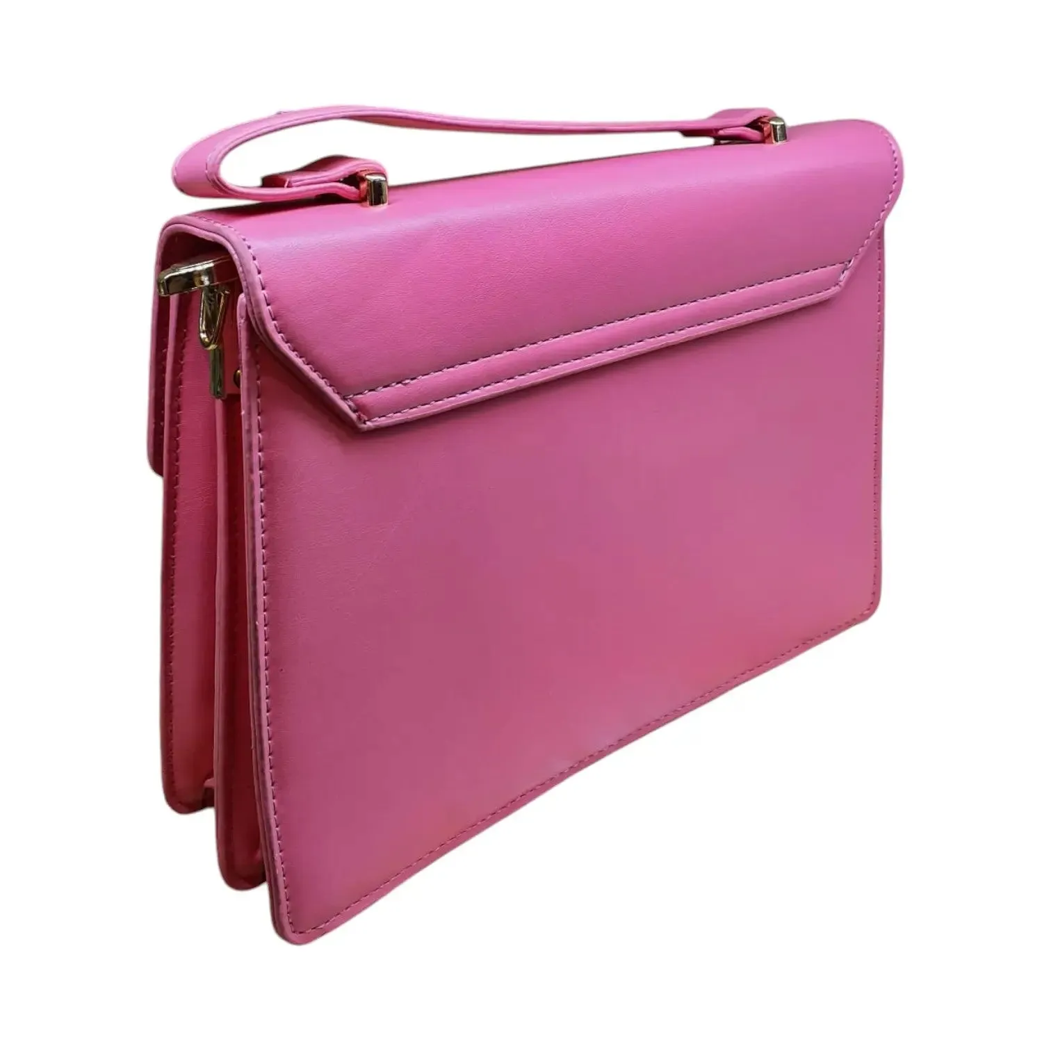Pleated Shoulder Bag with "M" Logo