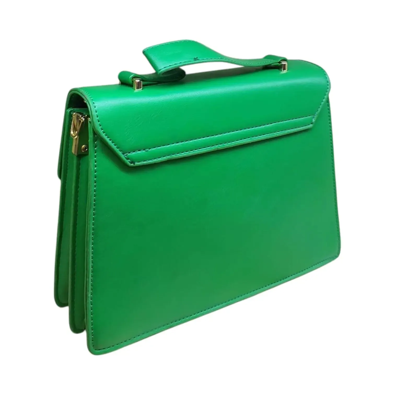 Pleated Shoulder Bag with "M" Logo