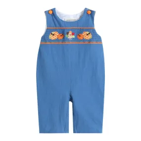 PUMPKIN SMOCKED OVERALLS