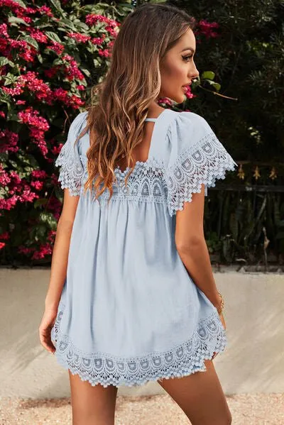 Summers Changing Lace Square Neck Blouse