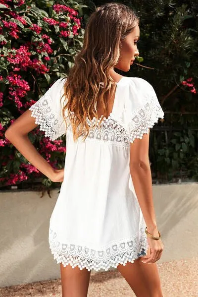 Summers Changing Lace Square Neck Blouse