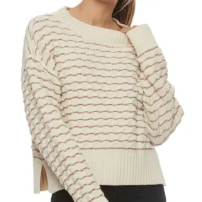 Taylor Striped Cable Knit Sweater