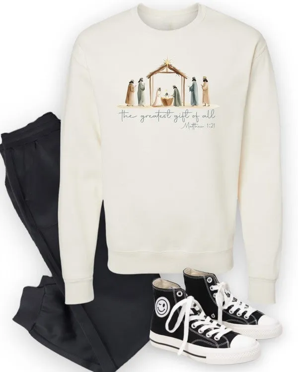 The Greatest Gift Of All Cozy Crew Sweatshirt