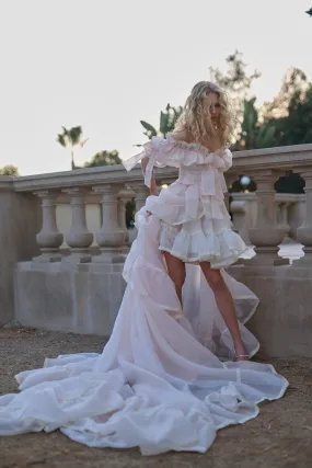 The Peach Skin Duchess Tournure