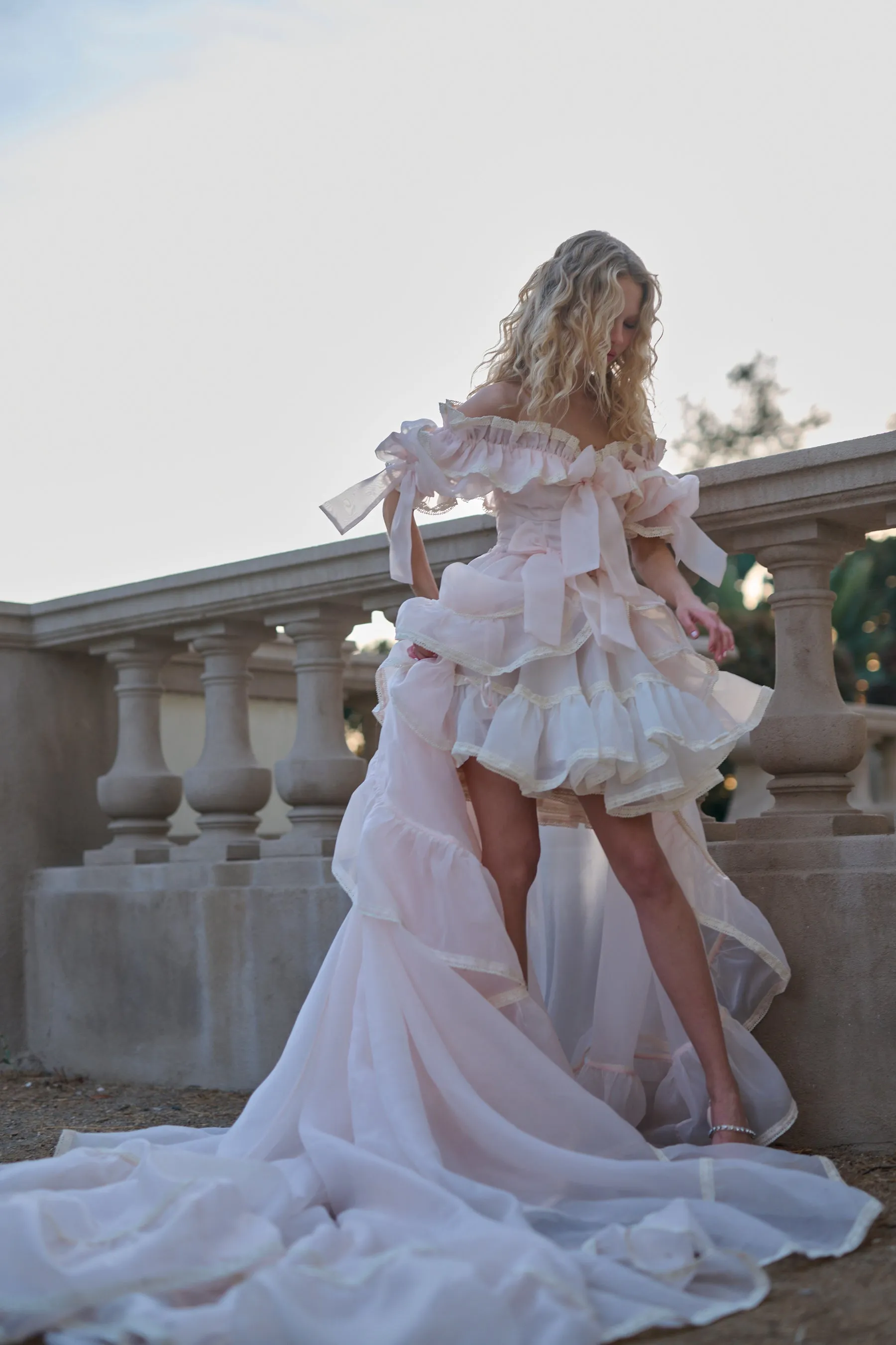 The Peach Skin Duchess Tournure