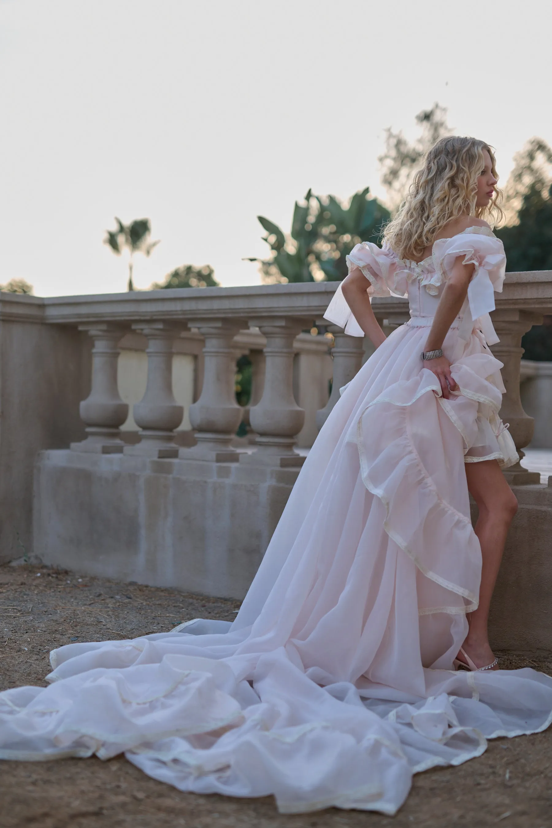 The Peach Skin Duchess Tournure