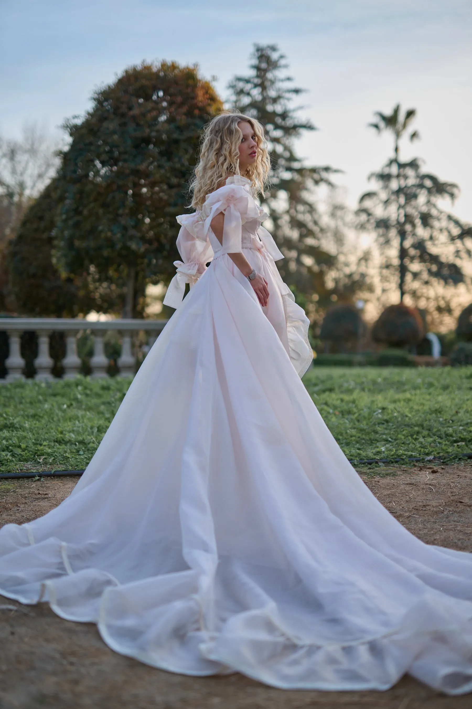 The Peach Skin Duchess Tournure