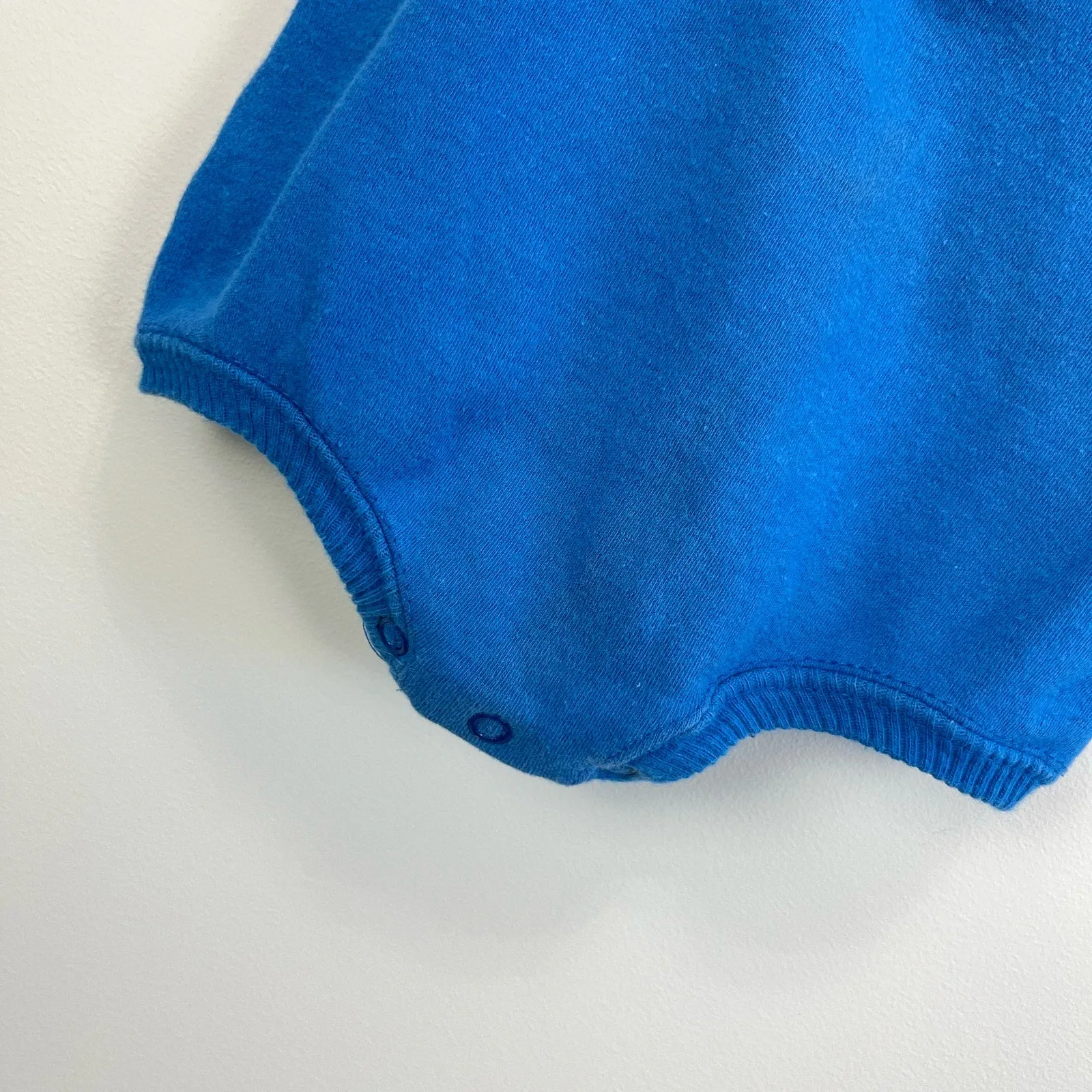 Vintage Soupcon Short Sleeve Blue Bodysuit 6-9 Months USA